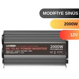 Lexron 1200 W Watt 12V Modifiye Sinus Inverter