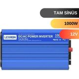 Lexron 12V 1000 W Tam Sinus Inverter 90% Verim ile Düşük Voltaj ve Aşırı Yük Koruması