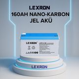 Lexron 160Ah 160A 12V Nano Karbon Jel Akü