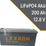 Lexron 200Ah 200A 200 Amper 12.8V Lifepo4 Lityum Akü