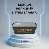 Lexron 25,6V 100 Ah Lifepo4 Lityum Akü