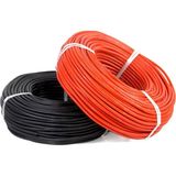 Lexron 50+50 Metre 6mm Solar Kablo (Kırmızı+Siyah) - 0 - Siyah
