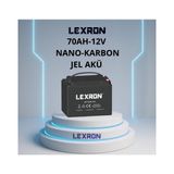 Lexron 70AH-12V Jel Akü Elektrikli Araç Aküsü Nanokarbon