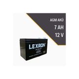 Lexron 7A - 12V Kuru Tip Akü Agm Akü