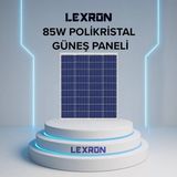 Lexron 85W Polikristal Güneş Paneli - 0 - Siyah