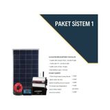 Lexron Bağ Evleri ve Arıcılar Için Hazır Paket Sistem (Aydınlatma-Tvpaketi) - Siyah