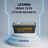 Lexron - İnges 12.8 Volt 200 Amper Lityum Akü - 12 Volt 200 Ah Lifepo4 Batarya - Güneş Paneli Aküsü