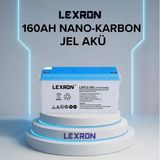 Lexron - İnges 12 Volt 160 Amper Jel Akü - 12V 160Ah Derin Döngü Akü (Güneş Enerji Sistemi Aküsü)