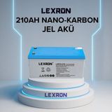 Lexron - İnges 12 Volt 210 Amper Jel Akü - 12V 210 Ah Derin Döngü Akü (Güneş Enerji Sistemi Aküsü)