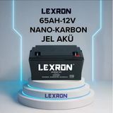 Lexron - İnges 12 Volt 65 Amper Nano Karbon Jel Akü - 12 V 65 Ah Derin Döngü Gel Akü