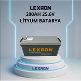 Lexron - İnges 25.6 Volt 200 Amper Lityum Akü - 24 Volt 200 Ah Lifepo4 Batarya - Güneş Paneli Aküsü