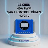Lexron - İnges 40 Amper Pwm Solar Şarj Kontrol Cihazı - 12 / 24 Volt Şarj Regülatörü - Kesici