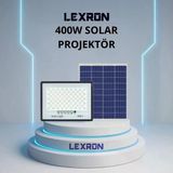 Lexron - İnges 400 Watt Led Hazır Solar Projektör Kumandalı 400 W Güneş Enerjili Aydınlatma Işıldak