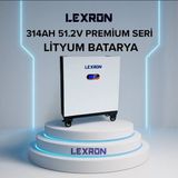 Lexron - İnges 51.2 Volt 314 Amper Lityum Akü - 48 Volt 300 Ah Lifepo4 Batarya - Güneş Paneli Aküsü