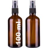 Lexroo 100 Ml Kapaklı Siyah Sprey Amber 100 Cc Fısfıs Kolonya Dezenfektan Kahverengi Cam Şişe 2 Adet