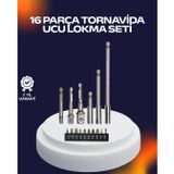 lexroo 16 Parça Usta İşçilik Bits Takımı Vida Sökme Takma Set Tornavida Lex2637782