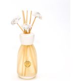 lexroo 230 ml Ekru Seramik Çiçek Taş Çubuklu Beyaz Sabun Oda/Banyo Kokusu Lex2623656