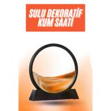 lexroo 3D LED Işıklı Sulu Kum Saati Hareketli Tablo Gece Lambası 7 İnç Mavi Dekoratif Masa Süsü Lex2641946