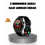lexroo AMOLED Ekranlı Smartwatch – 3 Kordonlu, Kalp Atış & Uyku Takipli Akıllı Saat Lex2638297