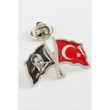 lexroo Atatürk Ay Yıldız Yaka Rozet - Gümüş Rengi Lex2644628
