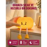 Lexroo Balkabağı Gece Lambası Şarjlı Dokunmatik Led Silikon 3 Işık Modu 30 Dakika Zamanlayıcı