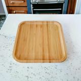 Lexroo Bambu Lüx Kare Servis 20 * 20Cm, Bambu Sunumluk & Çerezlik Kare Sunum Tabağı