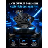 Lexroo Bluetooth 5.0 Tws Kulaklık Anc Düşük Gecikmeli Oyun Modu 3D Ses Ipx5 Dokunmatik Sensör