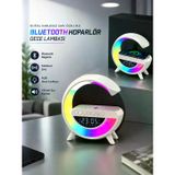 lexroo Bluetooth Hoparlör 15W Kablosuz Şarj Standı LED Gece Lambası 3'ü 1 Arada BT 5.0 Başucu Cihazı Lex2641963