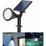 lexroo Forlife BEYAZ 18 LED Spot Güneş Enerjili Bahçe Aydınlatma Lambası, Fotoselli, Spike Aplik Lex2616488
