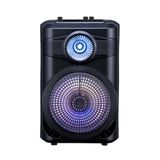 lexroo GD-904 Dijital LED Göstergeli FM Radyolu Mikrofonlu RGB TWS 8 inç Stereo Bass - Siyah Bluetooth Hoparlör Lex263196