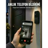 lexroo Görüntülü Kapı Zili HD Kameralı WiFi Akıllı Zil Çift Yönlü Sesli Telefondan Canlı İzleme Lex2641907