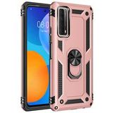 Lexroo Huawei P Smart 2021 Vega Tpu Silikon Sert Pc İnce Kılıf - Rose Gold