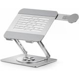 Lexroo Laptop Stand Karbon Çelik 360° Döner Ergonomik Yükseklik Ayarlı Soğutucu Magsafe Uyumlu