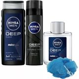 Lexroo Men Erkek Deep Dimension Duş Jeli 500Ml, Tıraş Jeli 200Ml Ve Tıraş Sonrası Losyon 100Ml