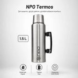 Lexroo Nt01 1.5L Çift Katmanlı Vakum Teknolojili 24H Sıcak 48H Soğuk 72H Buzlu Koruma Çelik Termos