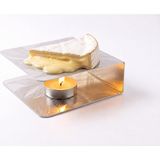 Lexroo Peynir Isıtıcı Mumlu Servis Tabağı – Peynir Eritme Tabağı, 15X15 cm Kare Peynir Isıtıcı - Çok Renkli