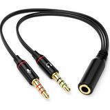 Lexroo PX-8005 Kulaklık Mikrofon Ayırıcı, 3.5 mm Jak 1 Dişi 2 Erkek Y Splitter