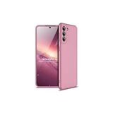 Lexroo Samsung Galaxy S21 Kılıf 360° Ön-Arka Full Koruma Ultra Ince Kapak Rose Gold