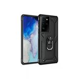 Lexroo Samsung Galaxy S21 Ultra Kılıf 360° Dönebilen Yüzüklü Mıknatıslı Standlı Vega Kapak Siyah