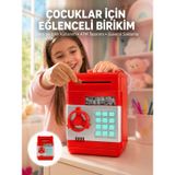 lexroo Şifreli Kırmızı ATM Tasarımlı Çelik Kasa Görünümlü Kumbara Lex2633389