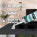 Lexroo Silikon Mastik Aquarium, Balıklara Zarar Vermeyen Akvaryum Silikonu