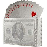 Lexroo Silver Dolar Iskambil Kağıdı Kaygan Plastik Su Geçirmez Oyun Kağıdı CIN383SLV - 0 - --