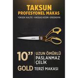 Lexroo Taksun Profesyonel Makas, No.1250, Paslanmaz Çelik, Karton, Kumaş Kesimi, Ergonomik