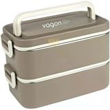 Lexroo Vagonlife Bento 2000Ml Lunchbox 2 Katlı 3 Bölmeli Mini Kaseli Çelik Sefer Tası Yemek Kutusu