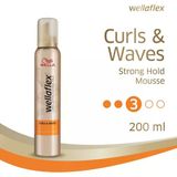 Lexroo Wella Wellaflex Curls & Waves Güçlü Tutuş Saç Köpüğü 200 Mililitre