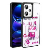 Lexroo Xiaomi Redmi Note 12 Pro 5G Parlayan Kabartmalı İkonik Figürlü Amas Silikon Tpu Sert Pc Kılıf - Beyaz