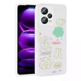 Lexroo Xiaomi Redmi Note 12 Pro Plus 5G Kabartma Figürlü Parlak Toys Silikon Kılıf - Beyaz