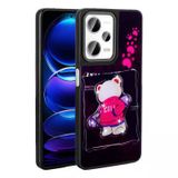 Lexroo Xiaomi Redmi Note 12 Pro Plus 5G Parlayan Kabartmalı İkonik Figürlü Amas Silikon Tpu Sert Pc Kılıf - Siyah