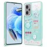 Lexroo Xiaomi Redmi Note 12 Pro Plus 5G Parlayan Simli Kabartma Figürlü Cevze Tpu Kılıf - Yeşil