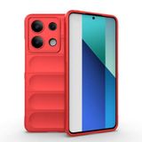 Lexroo Xiaomi Redmi Note 13 4G Kılıf Esnek TPU Oyuklu Arka Yüzey Tasarımlı Etnik Silikon Kılıf - Kırmızı